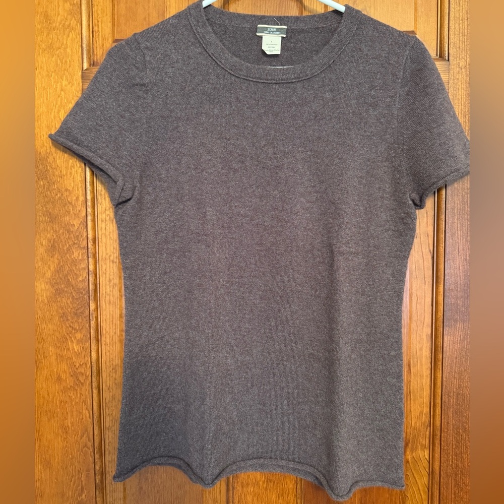 J Crew short sleeve cashmere sweater